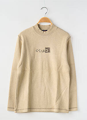 Pull coupe droite manches longues beige CKS garçon
