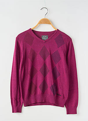 Pull coupe droite manches longues violet NUKUTAVAKE garçon