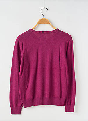 Pull coupe droite manches longues violet NUKUTAVAKE garçon