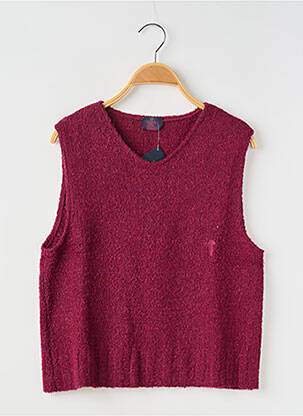 Pull coupe droite sans manche violet COUDEMAIL fille