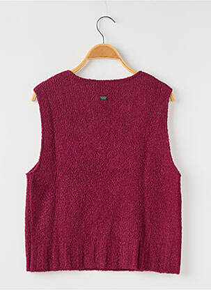 Pull coupe droite sans manche violet COUDEMAIL fille