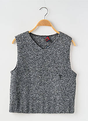 Pull coupe droite sans manche gris COUDEMAIL fille