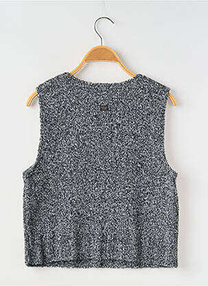 Pull coupe droite sans manche gris COUDEMAIL fille