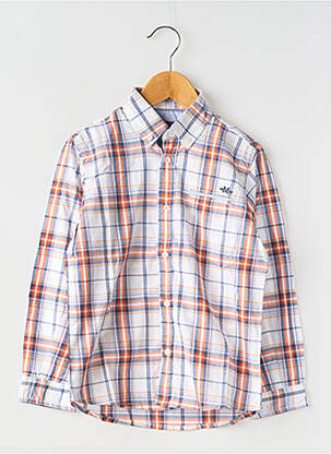 Chemise manches longues tissage popeline orange MAYORAL garçon
