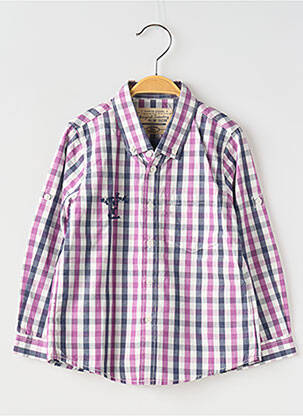 Chemise manches longues tissage popeline violet MAYORAL garçon