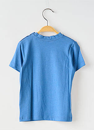 T-shirt sérigraphie floquée manches courtes bleu COUDEMAIL garcon