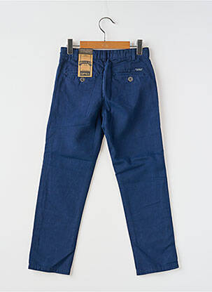Pantalon slim tissage popeline taille ajustable bleu MAYORAL garçon