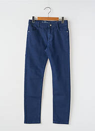 Pantalon slim tissage popeline taille ajustable bleu MAYORAL garcon