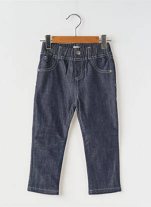 Pantalon slim taille normale taille élastique bleu ELLE EST OU LA MER enfant