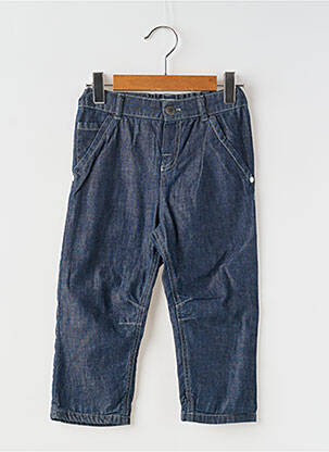 Pantalon droit coupe droite taille ajustable bleu ELLE EST OU LA MER garcon