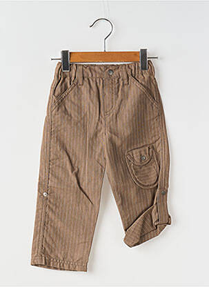 Pantalon droit coupe droite taille ajustable marron BERLINGOT garcon