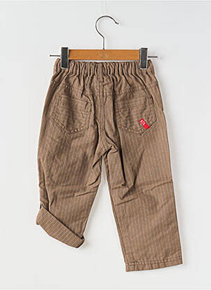 Pantalon droit coupe droite taille ajustable marron BERLINGOT garcon