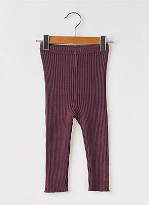 Legging tissage côtelé taille élastique violet LAPIN BLEU fille