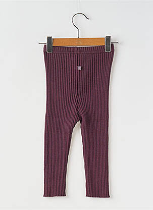 Legging tissage côtelé taille élastique violet LAPIN BLEU fille