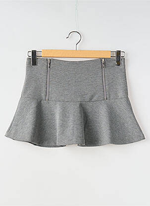 Jupe courte tissage popeline gris MAYORAL fille