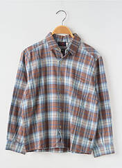 Chemise manches longues marron COUDEMAIL pour garçon seconde vue