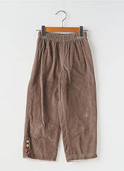 Pantalon droit marron LAPIN BLEU pour fille seconde vue