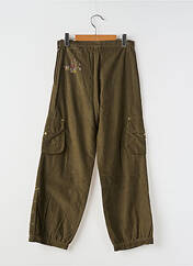 Pantalon droit vert POMME FRAMBOISE pour fille seconde vue