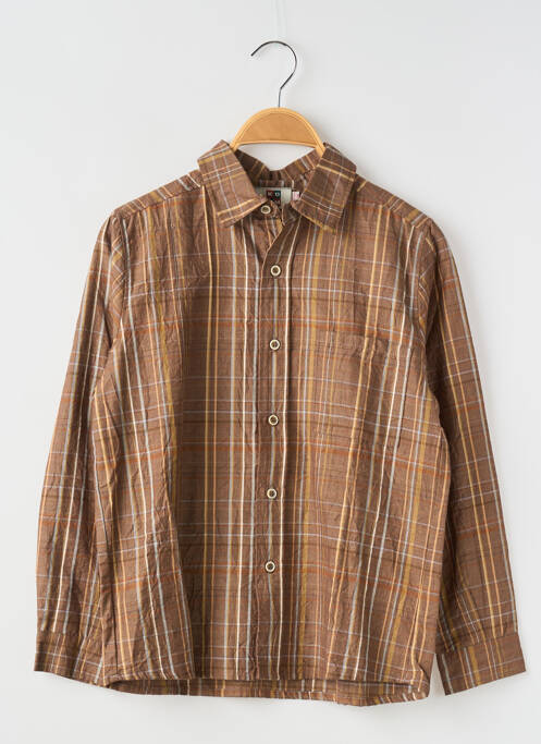 Chemise manches longues marron KDM pour garçon