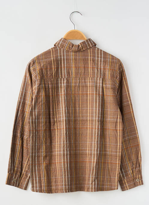 Chemise manches longues marron KDM pour garçon