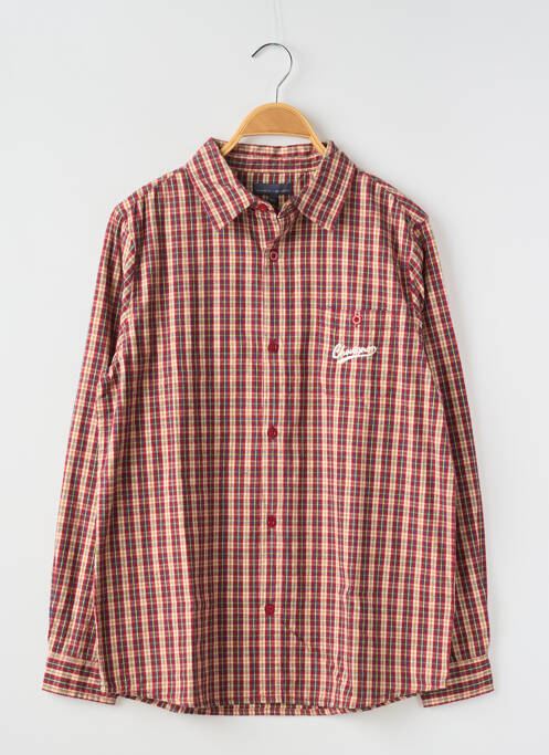 Chemise manches longues rouge CHEVIGNON pour garçon