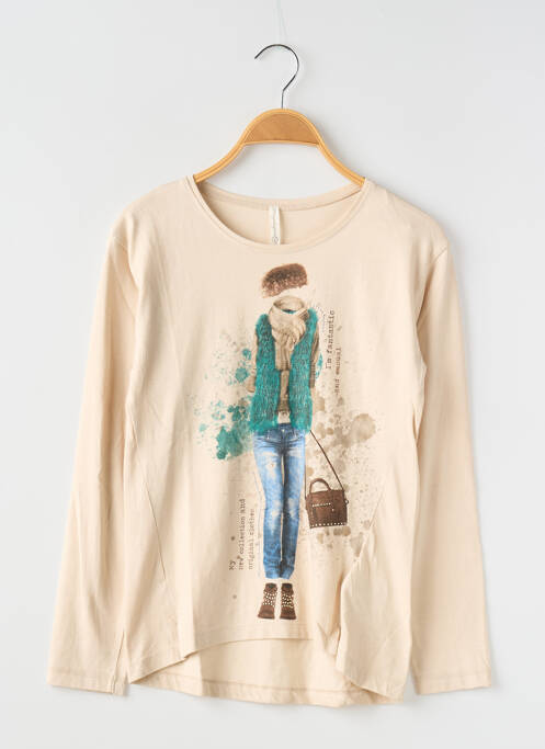 T-shirt beige MAYORAL pour fille