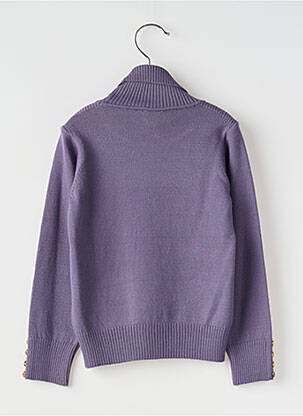 Pull col roulé resserrée sur le bas manches longues violet MAYORAL fille
