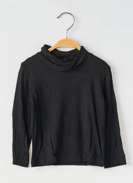 Sous-pull tissage jersey manches longues noir COUDEMAIL fille