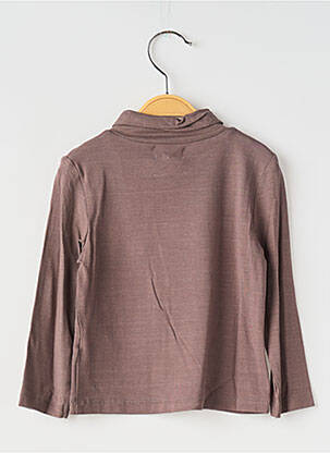 Sous-pull tissage jersey manches longues marron COUDEMAIL fille