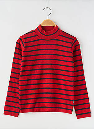 Pull stretch manches longues rouge COUDEMAIL garçon