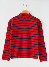 Pull stretch manches longues rouge COUDEMAIL garcon