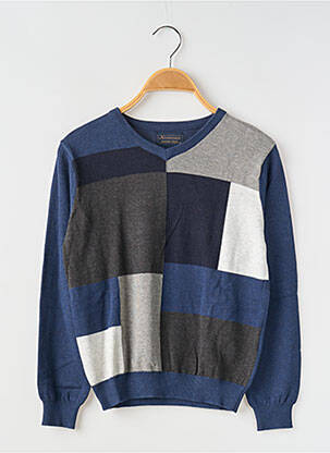 Pull stretch manches longues bleu NUKUTAVAKE garcon