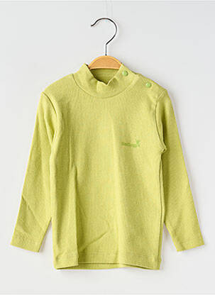 Sous-pull tissage jersey manches longues vert BERLINGOT fille