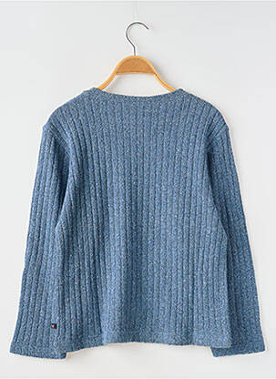 Pull coupe droite manches longues bleu COUDEMAIL garçon