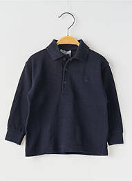 Polo manches longues manches longues bleu COUDEMAIL garcon