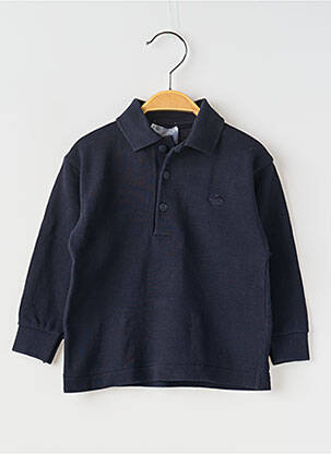 Polo manches longues manches longues bleu COUDEMAIL garcon