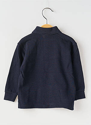 Polo manches longues manches longues bleu COUDEMAIL garcon