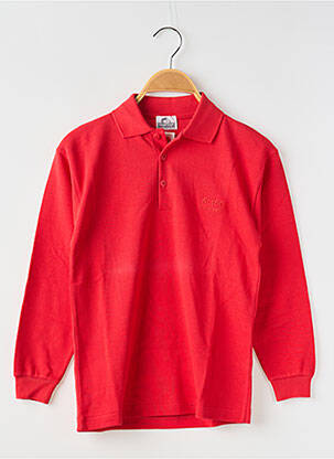 Polo manches longues manches longues rouge COUDEMAIL garçon