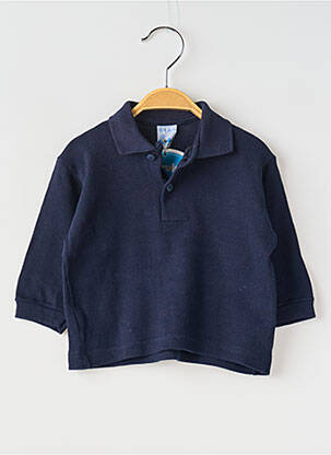 Polo stretch manches longues bleu PIRULO fille