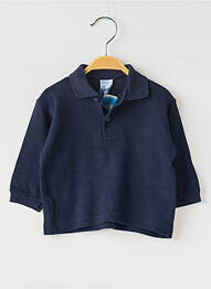 Polo stretch manches longues bleu PIRULO fille
