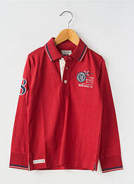Polo manches longues manches longues rouge P'TITES CANAILLES garcon