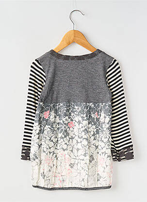 Tunique manches longues tissage popeline gris COUDEMAIL fille