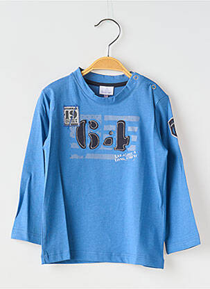 T-shirt manches longues manches longues bleu COUDEMAIL garçon