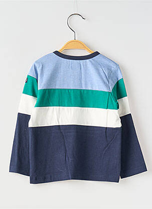 T-shirt manches longues manches longues bleu ELLE EST OU LA MER garcon