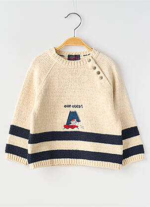 Pull beige COUDEMAIL pour garçon