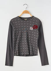 T-shirt gris CKS pour fille seconde vue