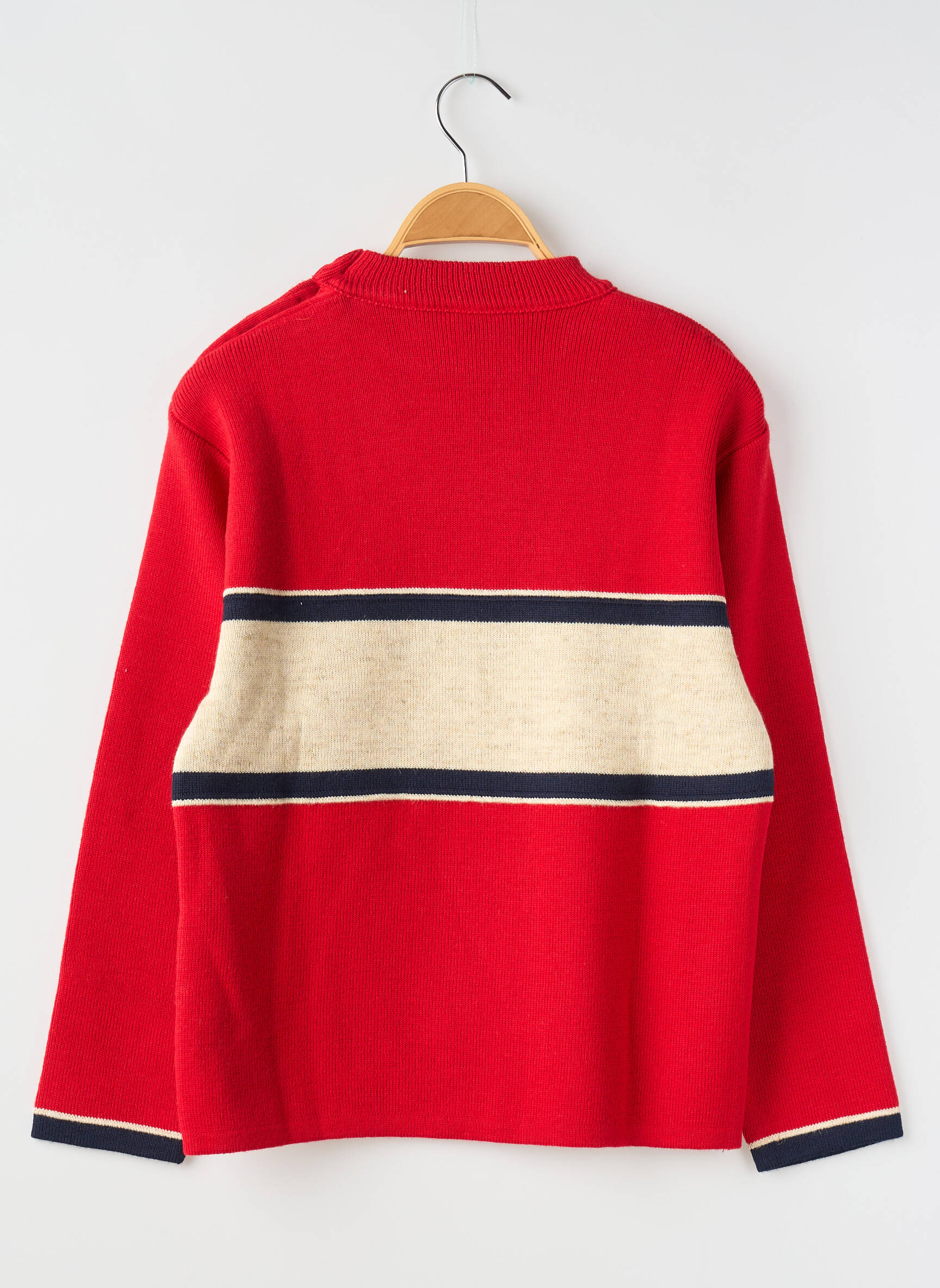 Pull broderie manches longues rouge COUDEMAIL garçon