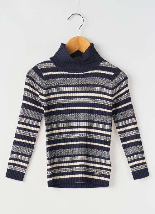 Pull col roulé bleu MAYORAL pour fille