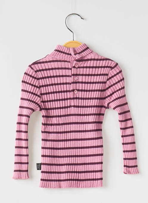 Pull col roulé rose COUDEMAIL pour fille