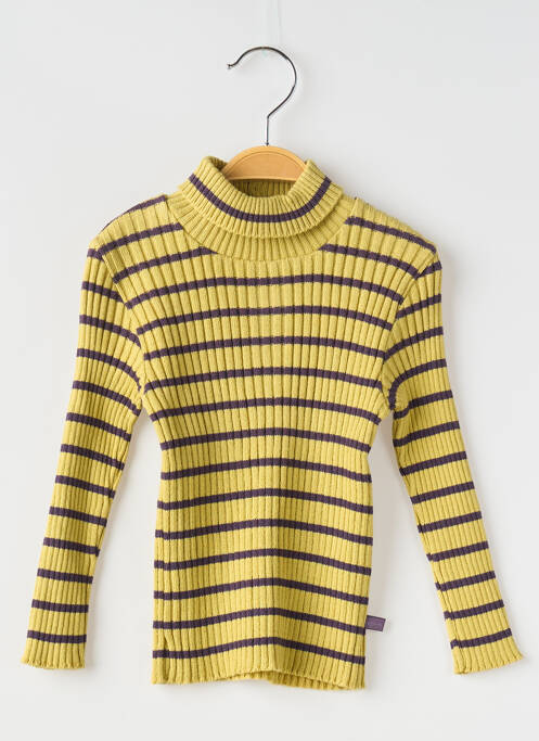 Pull col roulé vert COUDEMAIL pour fille